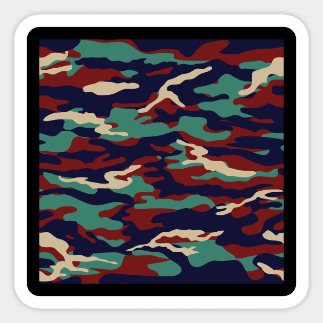 Camo Seamless Pattern Sticker by aquariart